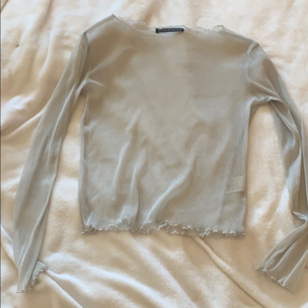 sheer glittery top brandy melville